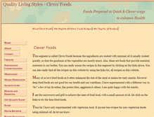 Tablet Screenshot of clever-foods.qualitylivingstyles.com