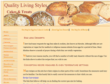 Tablet Screenshot of eggless-desserts.qualitylivingstyles.com